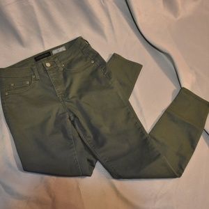 Green High Waisted Ankle Jeggings